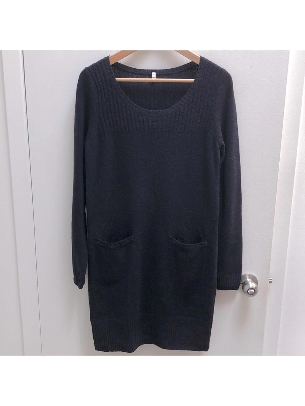 Muji - Wool and Alpaca dress - navy - S